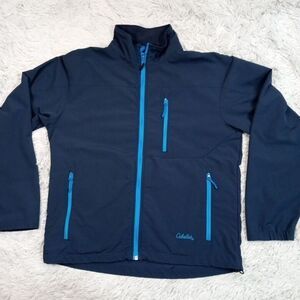 Cabela's Jacket Mens Blue M Windbreaker Active Outdoor Pockets Lined Lightweight